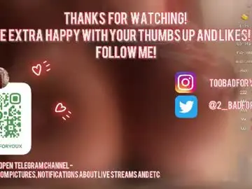 Chaturbate Free Porn Cam of 2badforyou